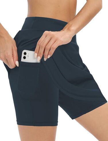 LouKeith 19" Knee Length Skorts Skirts for Women Tennis Skirts Athletic Golf Skorts Casual Workout Skirt with Shorts Pockets in Saudi Arabia