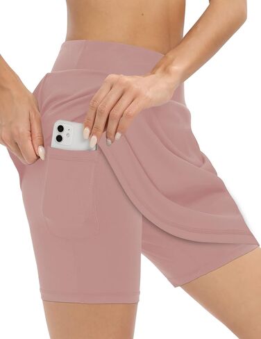 LouKeith 19" Knee Length Skorts Skirts for Women Tennis Skirts Athletic Golf Skorts Casual Workout Skirt with Shorts Pockets in Saudi Arabia