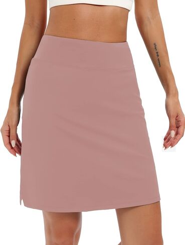 LouKeith 19" Knee Length Skorts Skirts for Women Tennis Skirts Athletic Golf Skorts Casual Workout Skirt with Shorts Pockets in Saudi Arabia