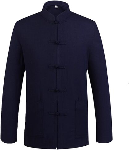 ZooBoo Chinese Tang Suit for Men Kung Fu Clothing Tops Martial Art Cotton Shirt in Kuwait