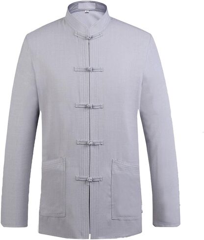 ZooBoo Chinese Tang Suit for Men Kung Fu Clothing Tops Martial Art Cotton Shirt in Kuwait
