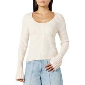 The Drop Women's Beatrice Bell Sleeve Scoop Neck Sweater