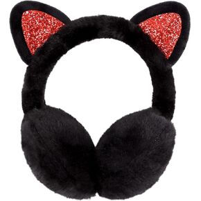 CHUANGLI Winter Warm Cat Ear Muffs for Women Girls Cute Catear Earmuff Ladies Headband Faux Fur Outdoor Plush Ear Warmers in Kuwait