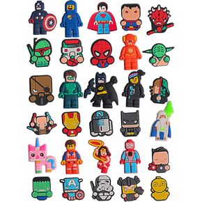 30 قطعة من تعليقات كروكس للاولاد والاطفال، تعليقات احذية البطل الخارق للصنادل والاساور وهدايا الحفلات، معدن غير ثمين، بدون احجار كريمة, معدن, بدون الأحجار الكريمة in Kuwait