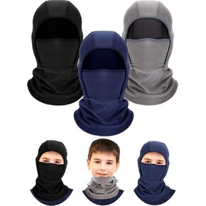 3 Pack Kids Balaclava Ski Mask Winter Face Mask for Boys Girls Windproof Warmer Adjustable Cold Weather Fleece Face Cover in Saudi Arabia