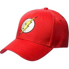 قبعة بيسبول قابلة للتعديل بشعار DC Comics The Flash المطرز من البوليستر مع حافة منحنية in Kuwait