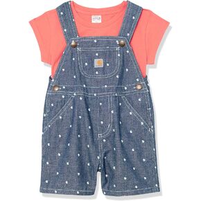 Carhartt Baby Girls Short-sleeve T-shirt and Shortall Set in Kuwait