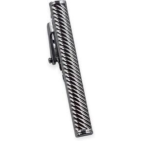 Milleniva Metal Tie Clip for Men, Silver Design Slim Regular Necktie Bar, 1.5" in Saudi Arabia