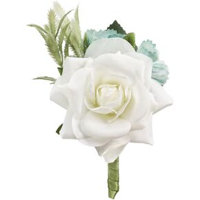 Jackcsale Boutonniere Brooch Flower Bridegroom Groom Men's Boutineer with Pin for Wedding, Prom, Homecoming in Saudi Arabia