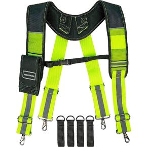 MELOTOUGH Tool Belt Suspenders Work Belt Suspenders for Tool Belt Padded Suspenders for Construction