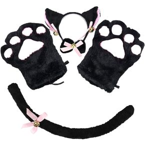 طقم زي لوليتا القوطية التنكري من يو وانت مي على شكل قطة يتكون من ذيل القط وقفازات مخالب القطة وطوق أذن القطة in Kuwait