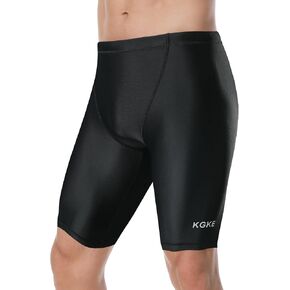 KGKE Mens-Swim-Jammers ملابس سباحة رياضية سريعة الجفاف - شورت متين لفريق السباحة - سباحة برباط UPF50+ in Kuwait