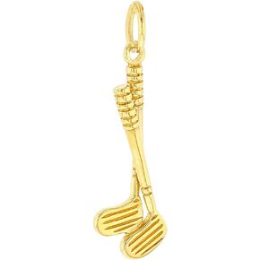 Jewelry America Solid 14K Yellow Gold Set of Golf Clubs Charm Sports Pendant in Saudi Arabia