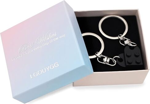 سلسلة مفاتيح LGOUYGG متطابقة من الطوب للأزواج، مجموعة سلاسل مفاتيح لطيفة على شكل قلب، هدايا رائعة لصديقتك وصديقك in Kuwait