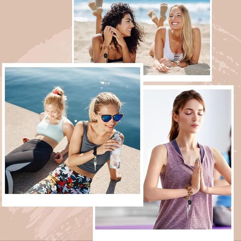 Jadive 3 قطعة سلسلة المفاتيح Scrunchie سوار السوار سلسلة المفاتيح بسط حلقة رئيسية المعصم مفتاح سلسلة الشعر التعادل للنساء فتاة هدية in Kuwait
