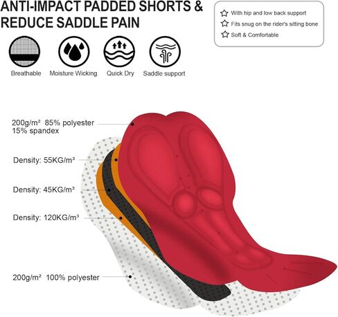 Przewalski الرجال الدراجات الملابس الداخلية 4D مبطن سراويل البيك القصيرة دراجة ركوب الدراجات الجبلية بطانة السراويل الحشو السائق السروال in Kuwait