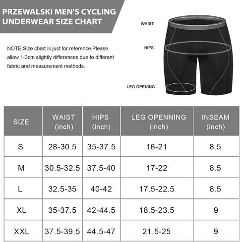Przewalski الرجال الدراجات الملابس الداخلية 4D مبطن سراويل البيك القصيرة دراجة ركوب الدراجات الجبلية بطانة السراويل الحشو السائق السروال in Kuwait
