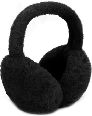 Hotme Winter Ear Muffs Faux Fur Earmuffs Cute Fuzzy Foldable Outdoor Ear Warmers for Women Girls in Kuwait