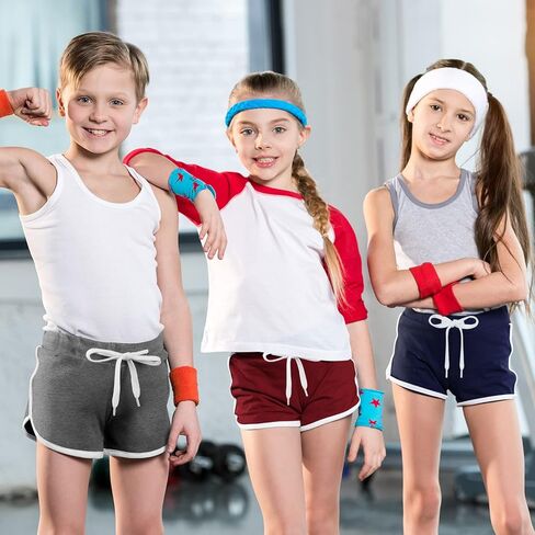 مجموعة من 5 شورتات رياضية للفتيات من Poroka للجري مع شورت دولفين برباط الأداء للأطفال in Kuwait