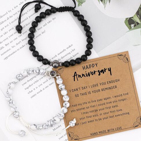 أساور I Love You بـ 100 لغة مطابقة لهدايا الأزواج للرجال، والصديق، والصديقة، والزوج، ورفيق الروح، والخطيب، وحبي، وهدايا فريدة من نوعها لذكرى عيد الميلاد وعيد الحب وعيد الميلاد له ولها in Kuwait