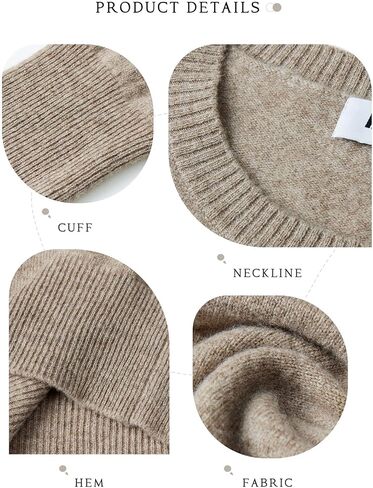 LINY XIN 100% Merino Wool Sweater Women Fall Winter Warm Soft Lightweight Knitted Pullover Crewneck Long Sleeve Sweater in Kuwait