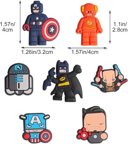 30 قطعة من تعليقات كروكس للاولاد والاطفال، تعليقات احذية البطل الخارق للصنادل والاساور وهدايا الحفلات، معدن غير ثمين، بدون احجار كريمة, معدن, بدون الأحجار الكريمة in Kuwait