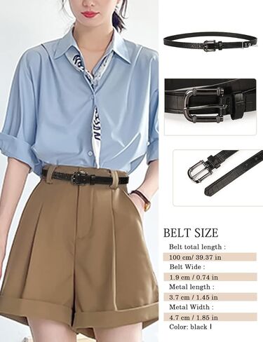 GLITZALL 4 حزم حزام جلدي نسائي كاجوال in Kuwait