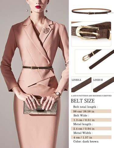 GLITZALL 4 حزم حزام جلدي نسائي كاجوال in Kuwait