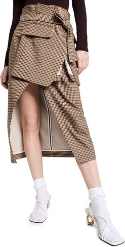 A.W.A.K.E. MODE Women's Deconstructed Basque Detail Wrap Skirt in Kuwait
