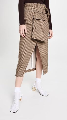 A.W.A.K.E. MODE Women's Deconstructed Basque Detail Wrap Skirt in Kuwait