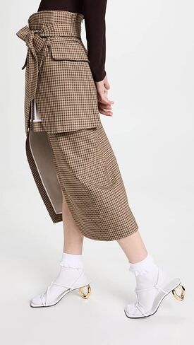 A.W.A.K.E. MODE Women's Deconstructed Basque Detail Wrap Skirt in Kuwait