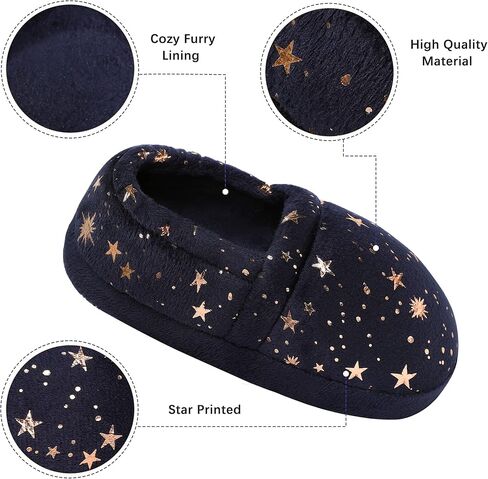 Bigwow Kids Slippers for Girls Toddler Elastic Heel House Shoes Cozy Memory Foam Slippers Boys Indoor Outdoor in Kuwait