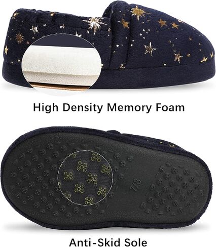 Bigwow Kids Slippers for Girls Toddler Elastic Heel House Shoes Cozy Memory Foam Slippers Boys Indoor Outdoor in Kuwait