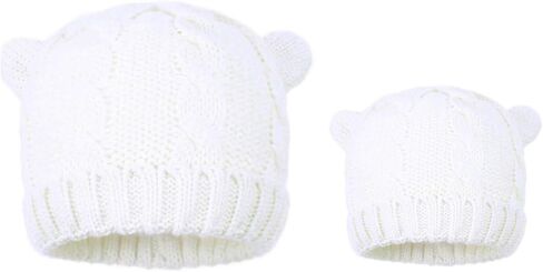 LANGZHEN الشتاء لطيف القط الأذن قبعة متماسكة كابل الضلع قبعة للنساء المراهقات الفتيات الكروشيه اليدوية دفئا قبعة in Kuwait