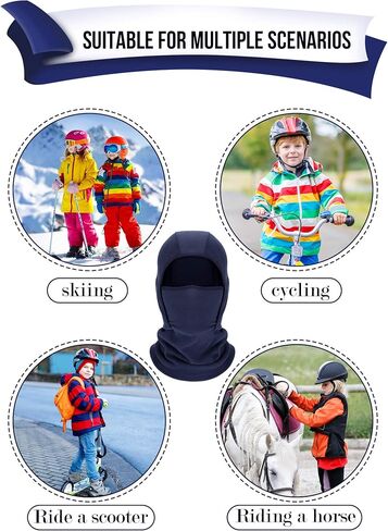 3 Pack Kids Balaclava Ski Mask Winter Face Mask for Boys Girls Windproof Warmer Adjustable Cold Weather Fleece Face Cover in Saudi Arabia