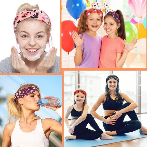 20 قطعة عصابات رأس هالوين خدعة أم تريت تمتد عصابات معقودة اليقطين مرنة عقدة التفاف الشعر عصابات رأس شبح تجريب اليوغا تنفس للنساء الفتيات حزب هالوين (نمط الشبح) in Kuwait