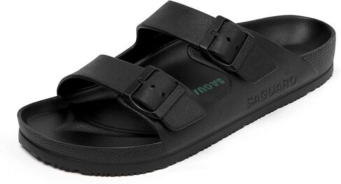 SAGUARO Men's Women's Comfort Double Buckle Sandals Lightweight Adjustable EVA Sandals with Rubble Sole in Saudi Arabia