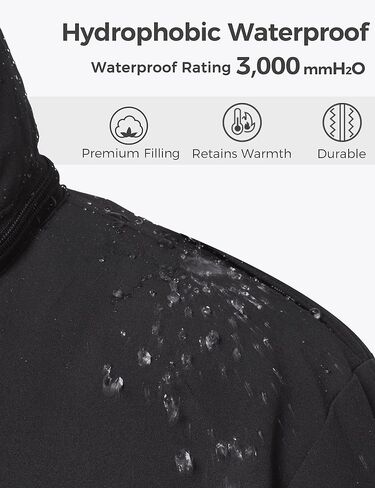 Wantdo Men's Big and Tall Winter Coat Warm Long Puffer Jacket Thickened Snow Parka Outerwear with Removable Fur Hood in Saudi Arabia