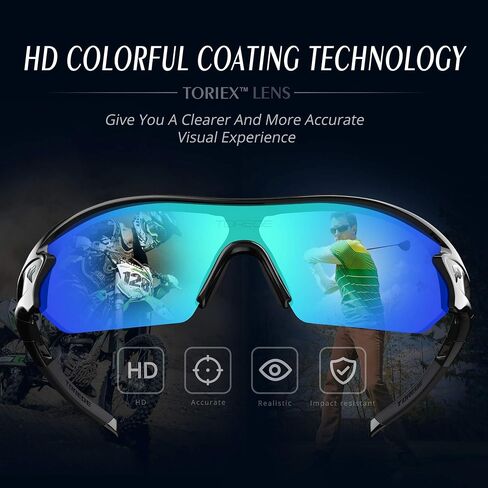 TOREGE Polarized Sports Sunglasses for Men Women Cycling Running Driving Fishing Glasses TR002 in Kuwait