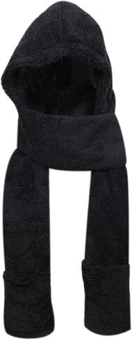 Super Soft Fleece Women’s Hooded Scarf & Hat W/Glove Pockets By Bioterti in Saudi Arabia
