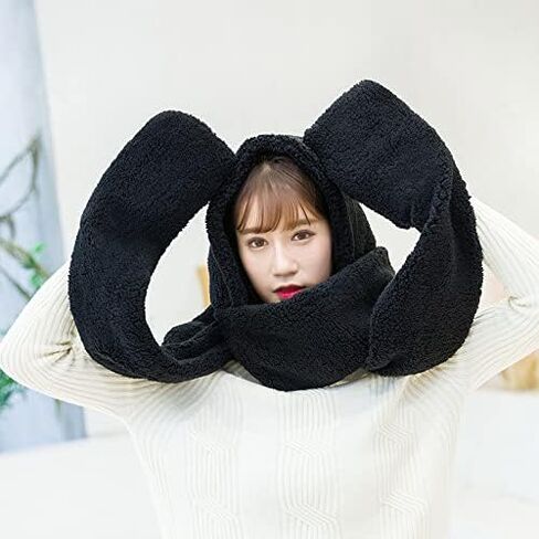 Super Soft Fleece Women’s Hooded Scarf & Hat W/Glove Pockets By Bioterti in Saudi Arabia