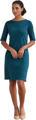 Fair Indigo Women's Organic All-Cotton Boat Neck Dress in Saudi Arabia