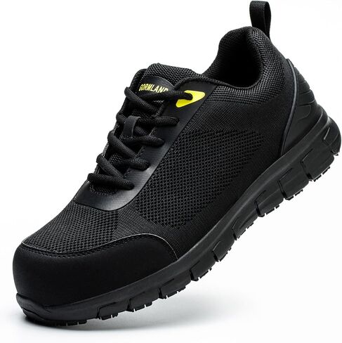 Composite Toe Shoes for Men Non Slip Work Shoes ESD Shoes Steel Toe Sneakers Shoes Puncture Proof Safety Shoes Construction Breathable Lightweight in Saudi Arabia