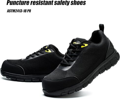 Composite Toe Shoes for Men Non Slip Work Shoes ESD Shoes Steel Toe Sneakers Shoes Puncture Proof Safety Shoes Construction Breathable Lightweight in Saudi Arabia