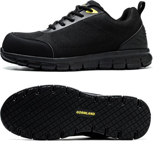 Composite Toe Shoes for Men Non Slip Work Shoes ESD Shoes Steel Toe Sneakers Shoes Puncture Proof Safety Shoes Construction Breathable Lightweight in Saudi Arabia