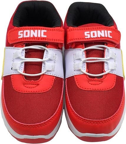 Sonic The Hedgehog, Boys Girls Kids Low Top Sneakers Trainers with Flashing Lights, Red, Size 9-4 in Saudi Arabia