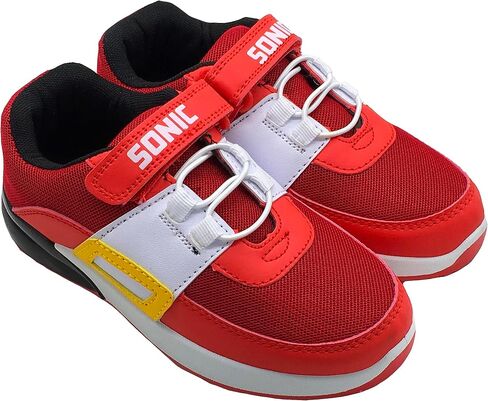 Sonic The Hedgehog, Boys Girls Kids Low Top Sneakers Trainers with Flashing Lights, Red, Size 9-4 in Saudi Arabia