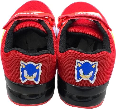 Sonic The Hedgehog, Boys Girls Kids Low Top Sneakers Trainers with Flashing Lights, Red, Size 9-4 in Saudi Arabia