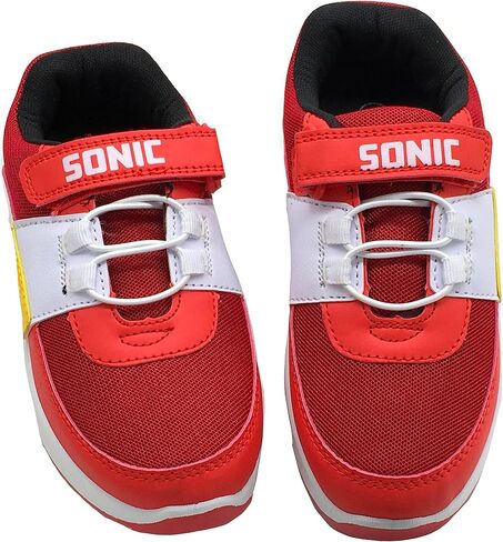 Sonic The Hedgehog, Boys Girls Kids Low Top Sneakers Trainers with Flashing Lights, Red, Size 9-4 in Saudi Arabia