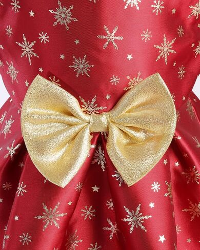 Topophilia Girls A-line Wedding Party Dresses-Kids Princess Dress with White Faux Fur Jacket for Christmas,Birthday,Holiday in Saudi Arabia